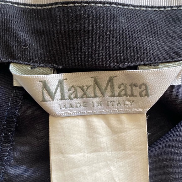 MaxMara $945 Dress Pants Size 8 Navy Blue Straight Leg Pockets Work Professional - Picture 3 of 7